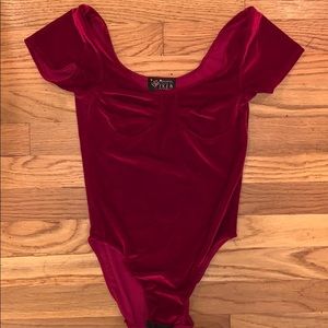 vintage burgundy bodysuit